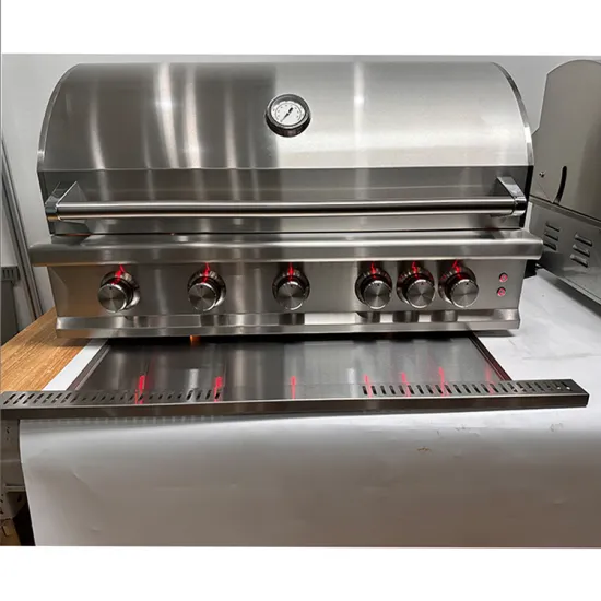 Outdoor Kitchen Stainless Steel Embedded Gas Barbecue Oven 42inch 5 Main Burner Built In Grill