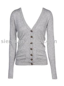 women's v-neck fashion cardigan sweater