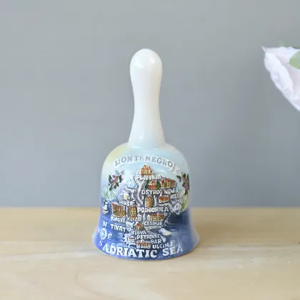 Ceramic Dinner Bell Souvenir Gift - Montenegro Travel Bell