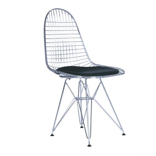 Réplique de chaise Eames DKR fil chromé