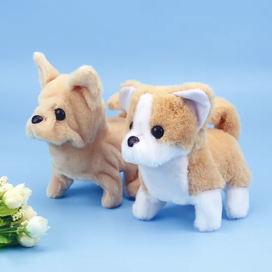 Factory direct selling children's electric toys puppy baby plush toy dog soft battery puppy cute customizable