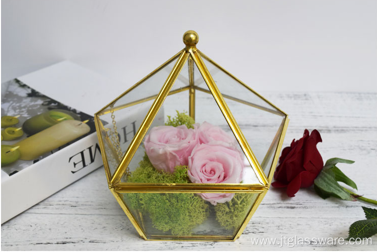 Home Decoration Geometric Glass Terrarium Ecological