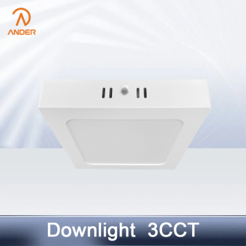 Square 3CCT Adjustable Color Temperature LED Downlight