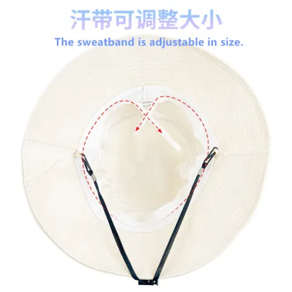 Wholesale Custom Logo Bucket Hat 100% Cotton Big Head Sun Hat