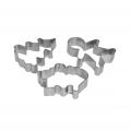 stainless steel cookie cutter set 3pcs