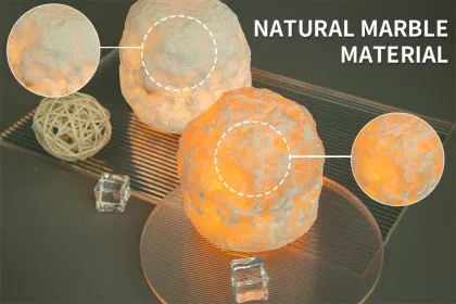 Himalayan Pink Salt Night Lamp - Battery Operated Natural Crystal Light