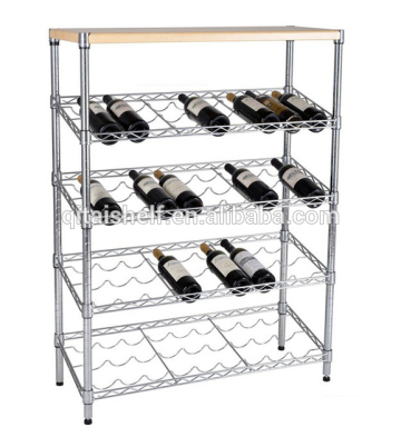 chrome plated steel wine wire shelving