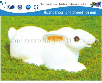 (HD-18910)Little white rabbit plastic animal statues