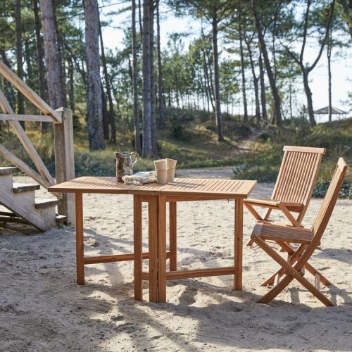 Folding Table outdoor restaurant furniture folding coffee shop table and chair foldable collapsible chairs garden cafe waterproof furniture Factory