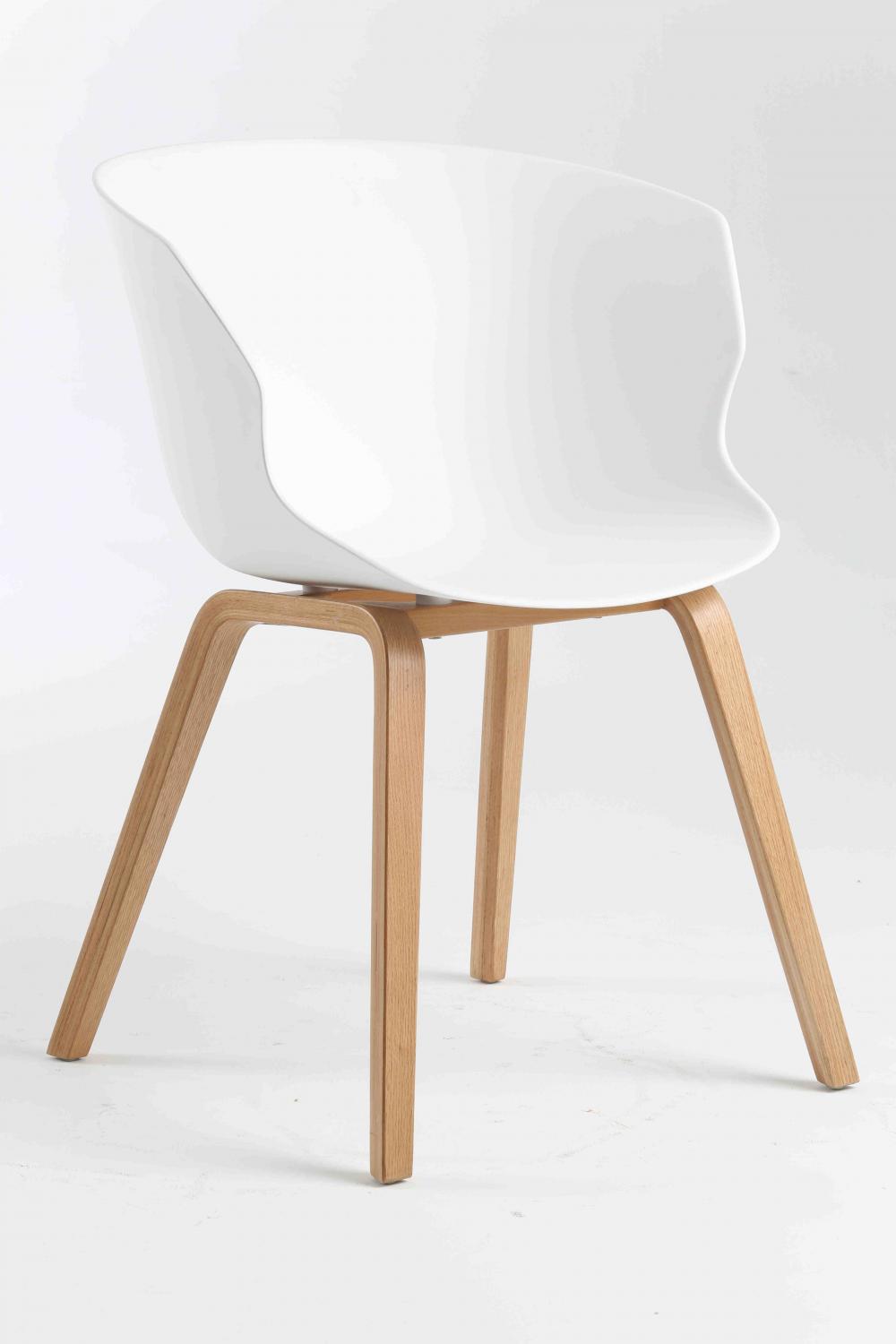 Bent Wood Leg Shell Chair