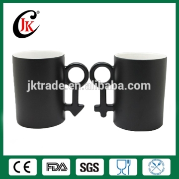 Wholesale Matte Black and Red Color Sublimation Ceramic Mug