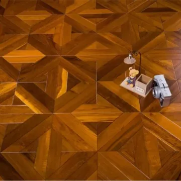Factory direct supply teak parquet engineered hardwood floor