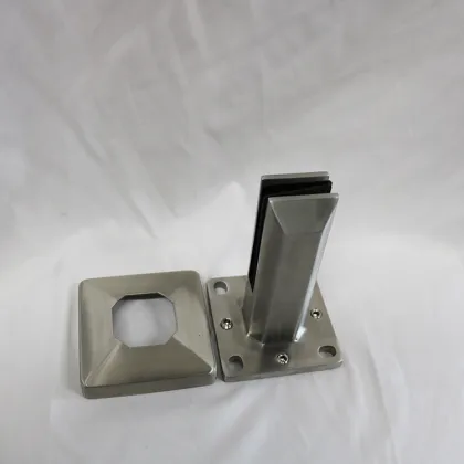 Frameless balcony floor vertical glass clip socket