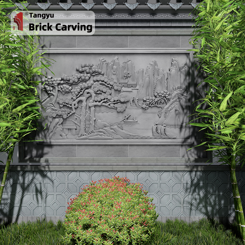 Chinese style brick carving mural