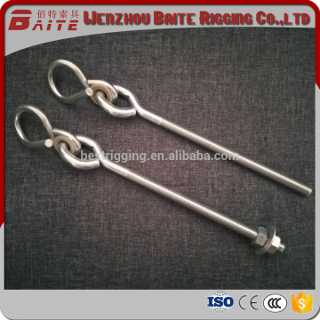 New China Products For Sale Steel Electric Galvanized OEM Service Swing Hook With Bolt&3 Nuts Hardware Carabiner Manufacture