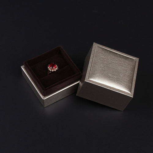 Texture Paper Leather Packaging Jewelry Boxes Custom Logo