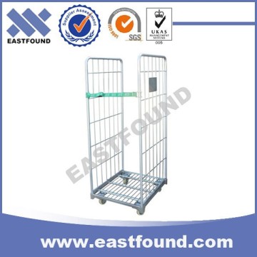 Market Industrial 4 Wheels Storage Wire Roll Carts,Transport Cage Trolley