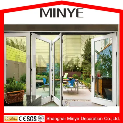 horizontal folding doors/ hinges folding sliding doors /fashionable design wooden frame folding door