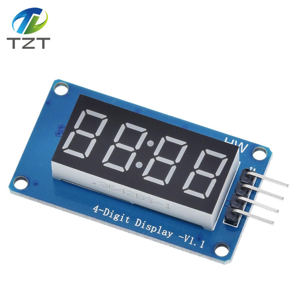 TM1637 4 Bits Digital LED Display Module For arduino 7 Segment 0.36Inch Clock RED Anode Tube Four Serial Driver Board Pack