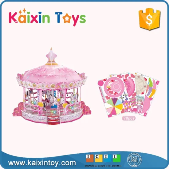 10260115 Hot Sale Carousel Design Creative 70PCS Game Puzzle For Children