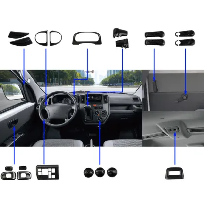 ABS Imitation Carbon Fiber Trim Interior Accessories for Toyota Town Ace 2021-2024