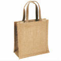 Personnaliser le sac à main de jute de bord de verrouillage en gros