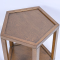 Elegant Wooden Coffee Table in Pentagonal Shape