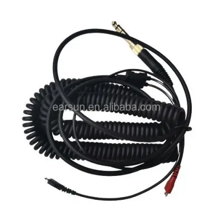 Hot Sale Audio Cable: Durable 3.5mm & 6.5mm Plugs Replacement Spring Coil Cable for Sennheiser Headphones and Earphones