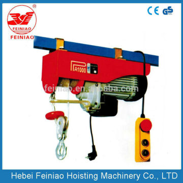220v lifting weight 200kg 400kg 500kg 800kg 1000kg Electric Hoist, Small Electric Wire Rope Hoist/electric trolley hoist crane