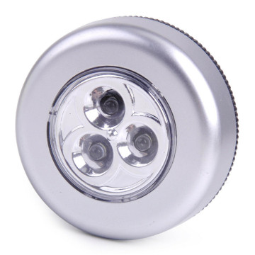 3 LED Battery-Powered Stick-on Touch Tap Night Light for Closet, Car and Emergency Use