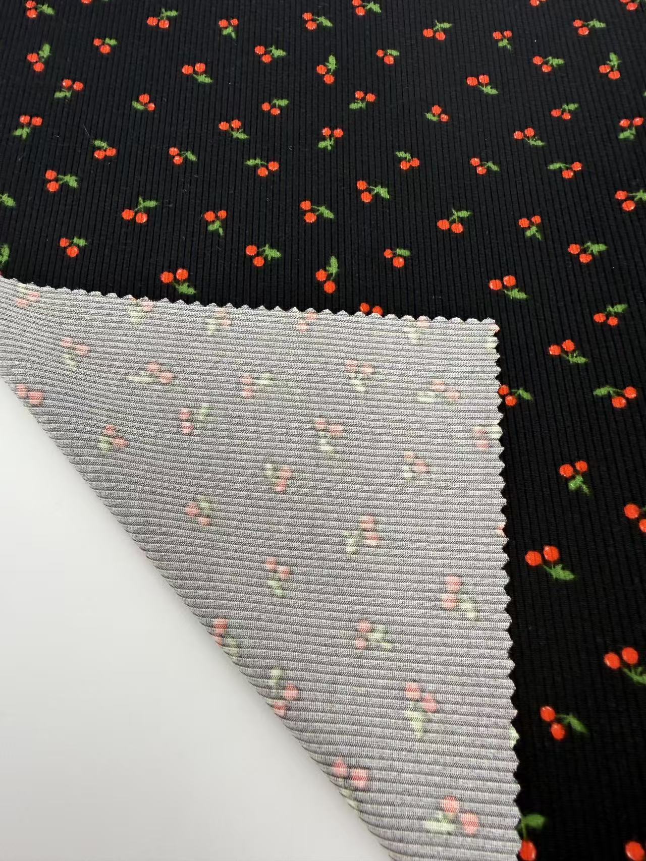 brushed rib water printed