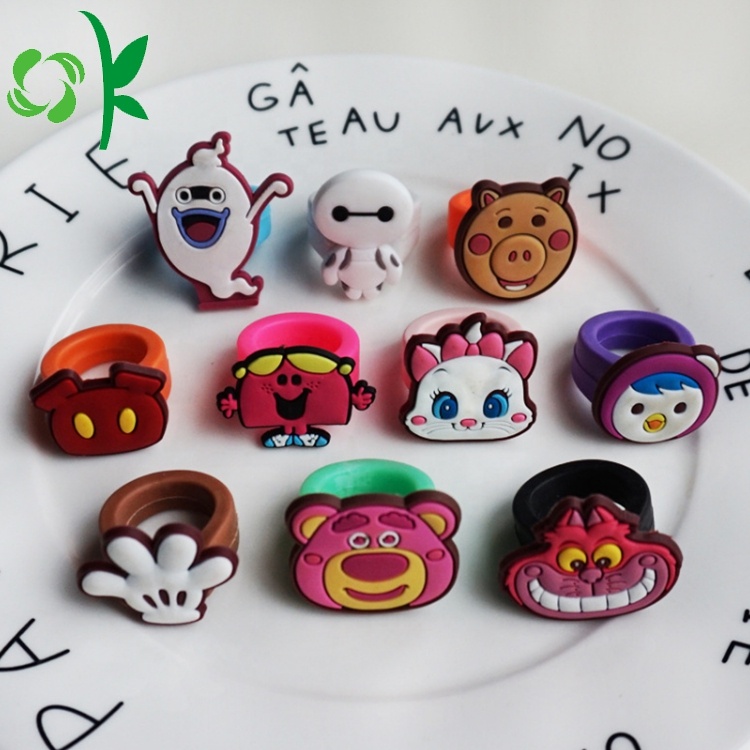 Wholesale Cartoon Children Silicone Finger Ring