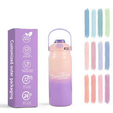กาต้มน้ำพลาสติกแบบไล่ระดับสี 1.8L - ขวดน้ำสปอร์ตพกพาขายส่ง