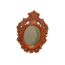 Espejo de baño con marco tallado de estilo chino