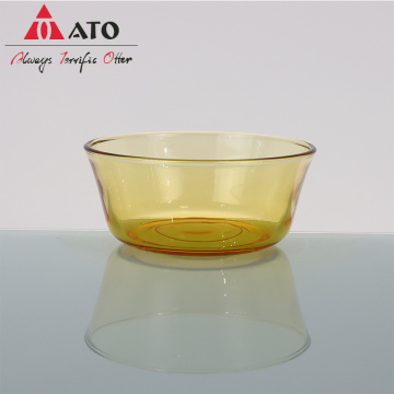 ATO Glass Microwave Oven Safe Amber Bowl