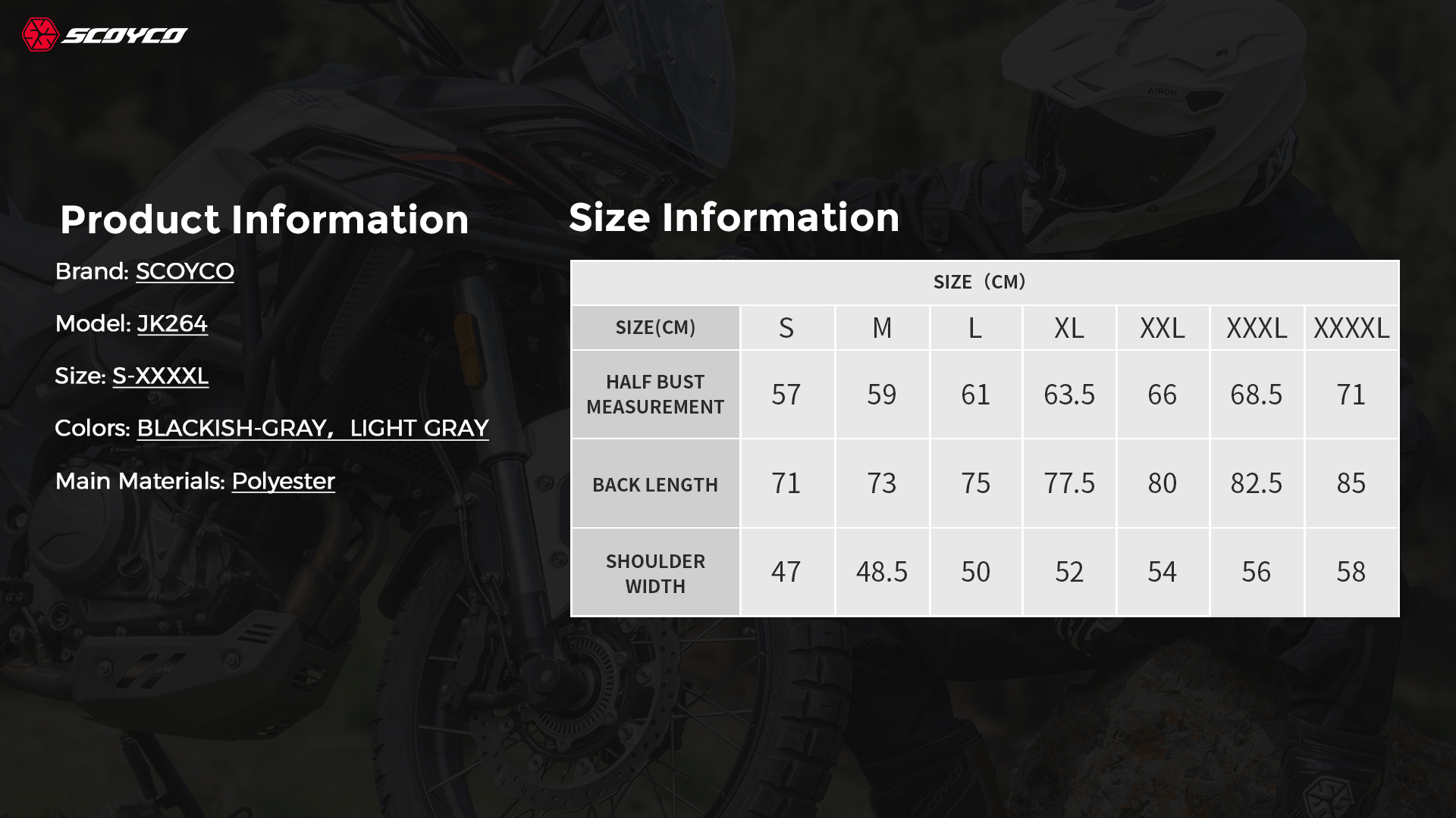 600D textile motorcycle jacket