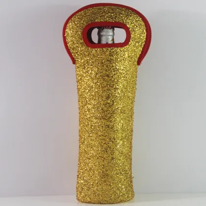 Factory Waterproof Golden Custom Neoprene Wine Holders