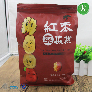FDA food grade packaging poly bag sticker rice bag with handle and die cut