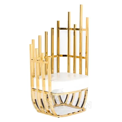 Golden Throne Birdcage Chair for Elegant Wedding Banquets and Parties