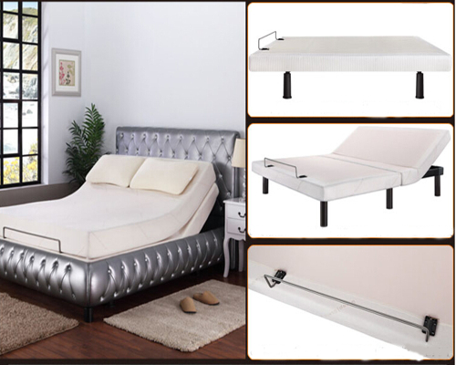 Stainless Steel Adjustable Medical Bed with wireless contorl, home furniture massage bed