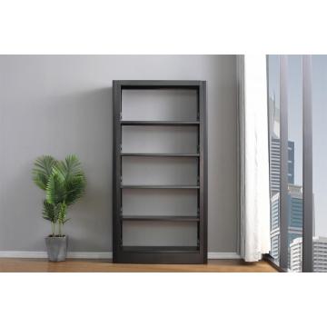 White 5 Tier Library Bookcase Metal Bookshelf