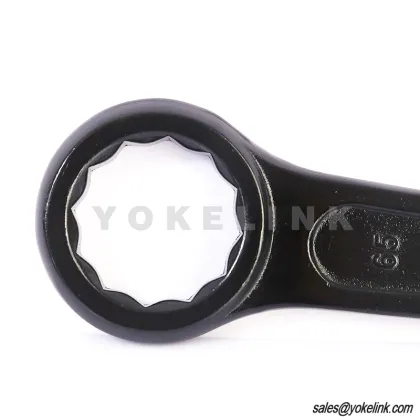 Black Oxide Striking Box End Ring Spanner With Din7444 Drop Forged