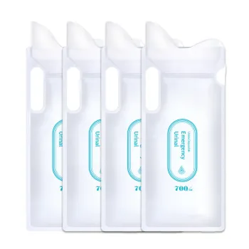 4 Pcs Custom LOGO Disposable Urinal Bag 700ML Portable Unisex Camping Pee Bag