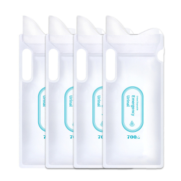 4 Pcs Custom LOGO Disposable Urinal Bag 700ML Portable Unisex Camping Pee Bag