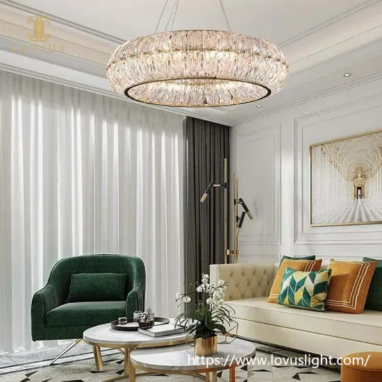 High quality modern design custom crystal chandelier & pendant light for living room bedroom