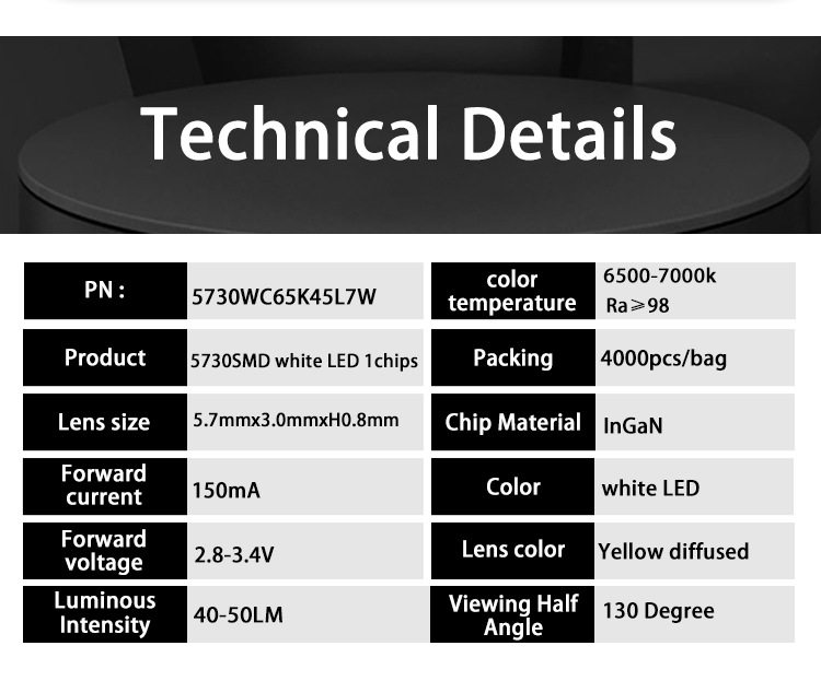 High-CRI-White-LED-5730-6500-7000K-CRI≥98--5730WC65K45L7W-High-CRI-White-LED-5730-SMD-LED-CRI-98-6500-7000K_03