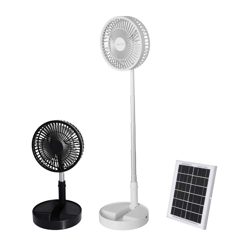 Ventilateur solaire pliable rétractable pour le camping