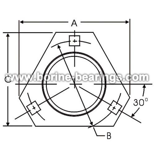 Agujero de 3 pernos triangular auto-alineación de bridas de montaje