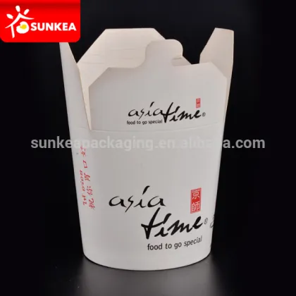 Disposable paper take away pasta box