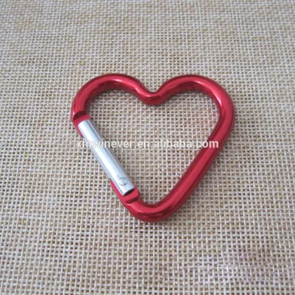 4cm heart shape carabiner,mini carabiner